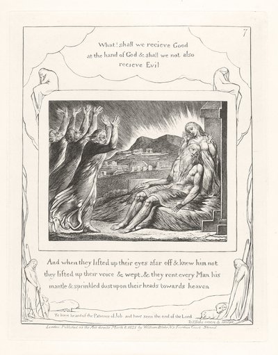 And when they lifted up their eyes afar off, 1825 by William Blake